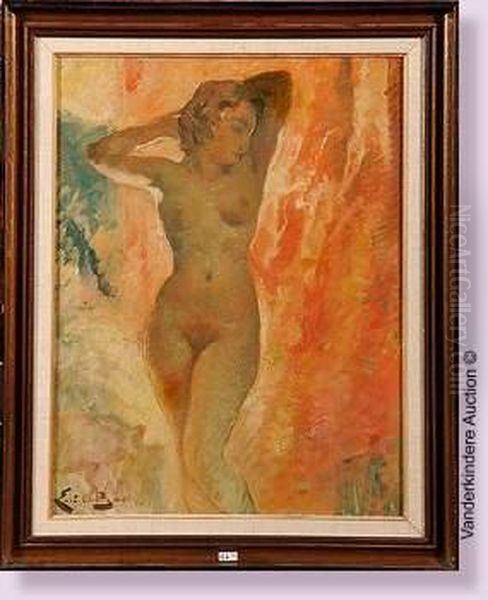 Nu Oil Painting by Emile Baes