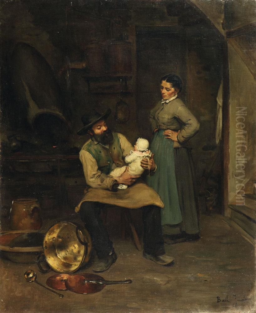 L'heureuse Famille Oil Painting by Joseph Bail