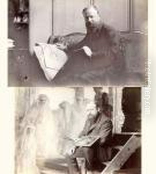 (limonest, 1862 - Paris, 1921)
 Le 25 Novembre 1908 Oil Painting by Joseph Bail