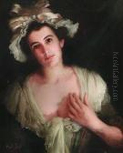 Bildnis Eines
 Zimmermadchens. Oil Painting by Joseph Bail