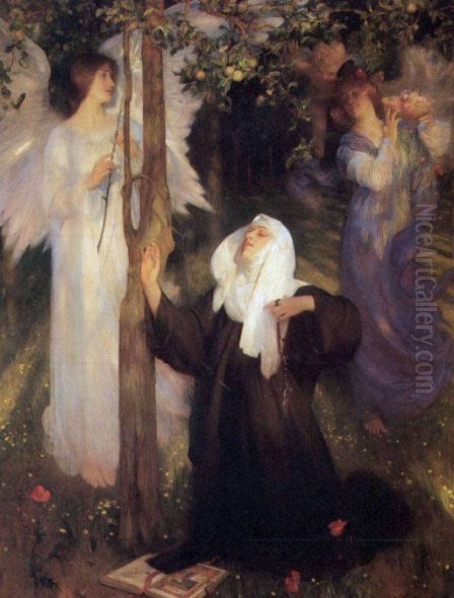 The Cloister or the World? Oil Painting by Arthur Hacker