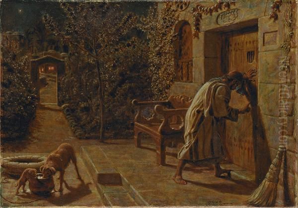 The Importunate Neighbour Oil Painting by William Holman Hunt
