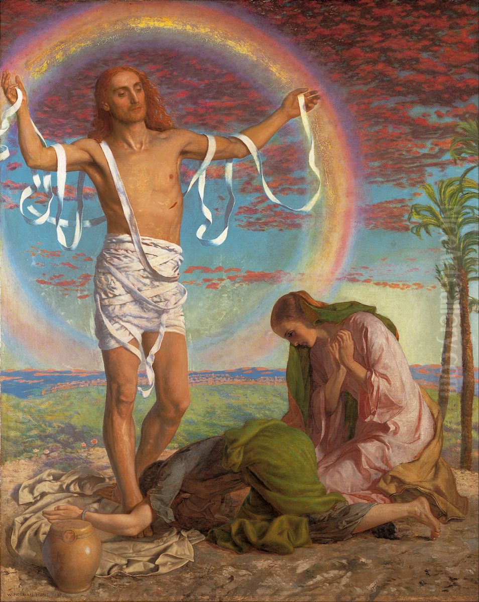 Christ and the two Marys Oil Painting by William Holman Hunt