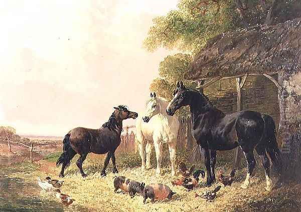 The Farmyard (2) Oil Painting by John Frederick Herring Snr