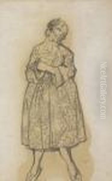 Costume Design For Dorothee From Les Femmes De Bonne Humeur Oil Painting by Leon Samoilovitch Bakst