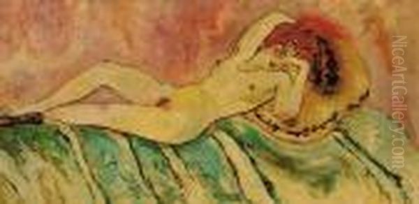 Nudo Femminile Oil Painting by Leon Samoilovitch Bakst