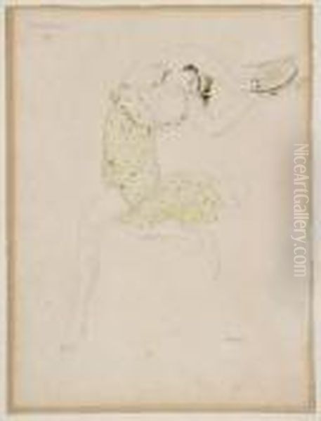 Danseuse Pour Le Ballet Cleopatre Oil Painting by Leon Samoilovitch Bakst