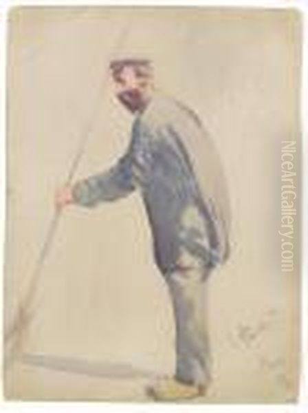 The Road-sweeper Oil Painting by Leon Samoilovitch Bakst