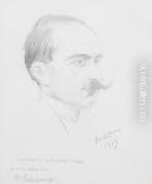 Portrait Of Michel Calvocoressi Oil Painting by Leon Samoilovitch Bakst