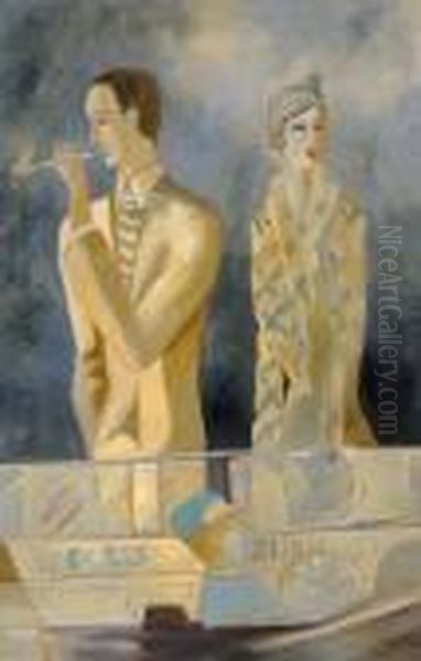 Aspettando Il Treno Oil Painting by Leon Samoilovitch Bakst