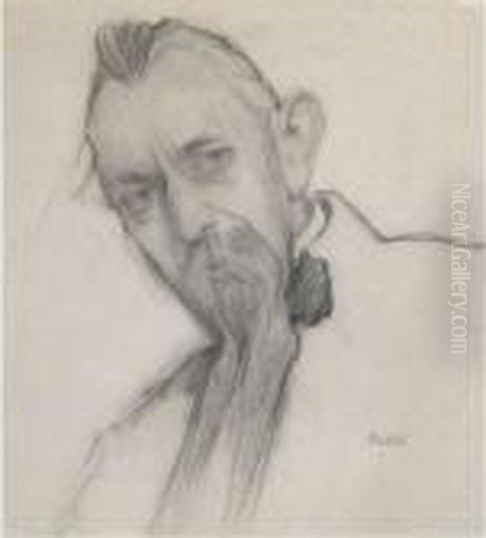 Portrait Of A Gentleman Oil Painting by Leon Samoilovitch Bakst