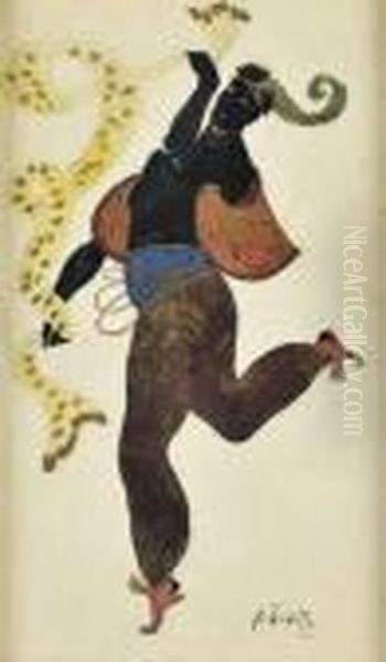 Danseur Noir Oil Painting by Leon Samoilovitch Bakst