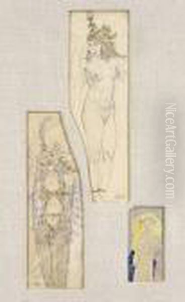 Etude De Femmes Oil Painting by Leon Samoilovitch Bakst