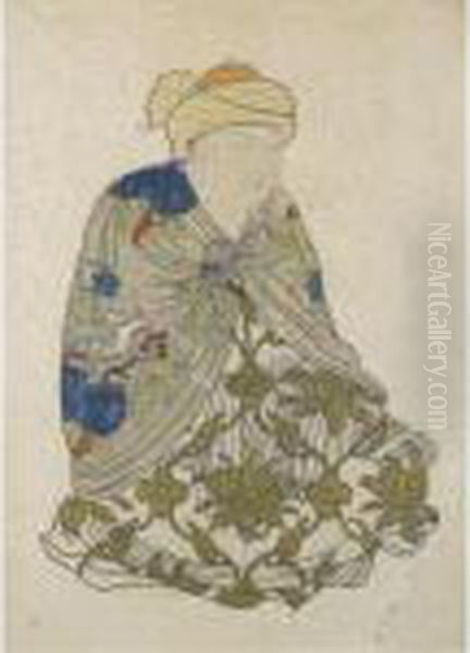 Costume Design For Adoration Oil Painting by Leon Samoilovitch Bakst