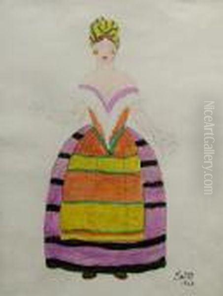 Costume Design Oil Painting by Leon Samoilovitch Bakst