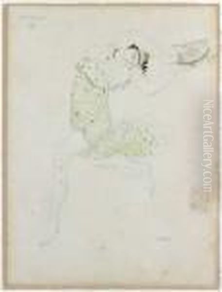 Projet De Costume Pour Le Ballet De Cleopatre Oil Painting by Leon Samoilovitch Bakst