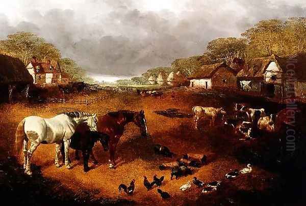The Farmyard 2 Oil Painting by John Frederick Herring Snr