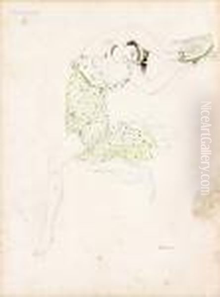 Costume Pour Le Ballet Cleoptre Oil Painting by Leon Samoilovitch Bakst