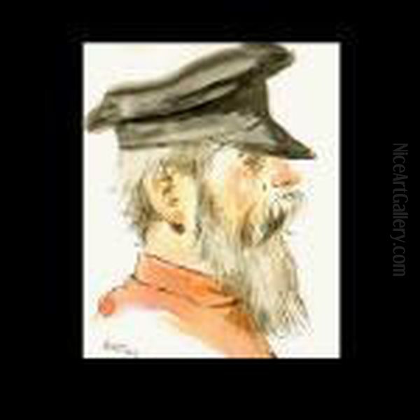 Watercolor On Paper Oil Painting by Leon Samoilovitch Bakst