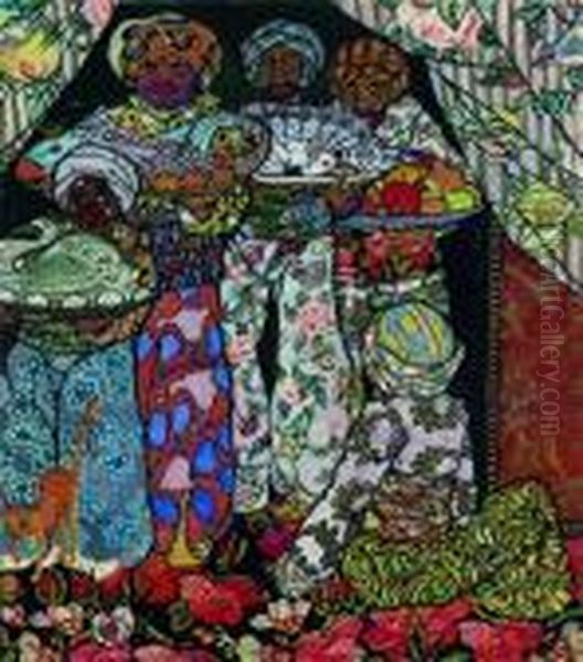 Conte Oriental, 1921. Oil Painting by Leon Samoilovitch Bakst