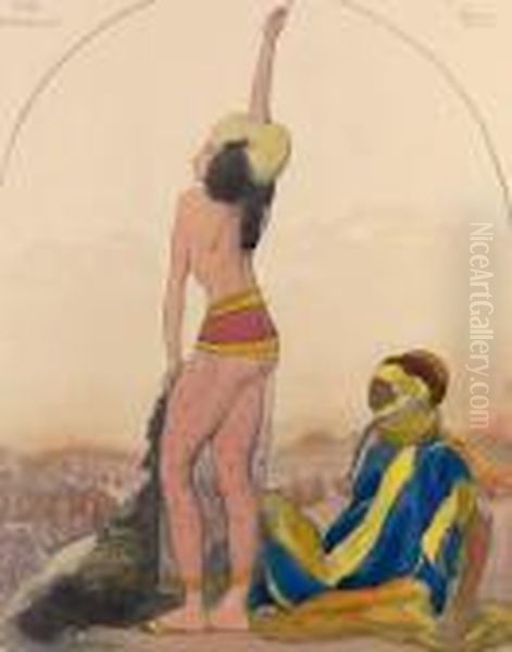 Judith With The Head Of Holofernes Oil Painting by Leon Samoilovitch Bakst