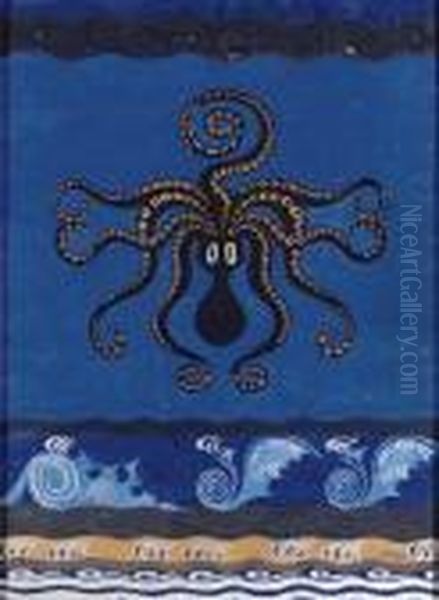 Octopus Oil Painting by Leon Samoilovitch Bakst
