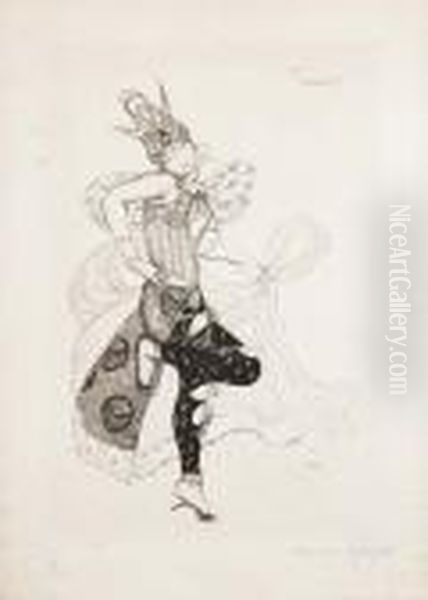 Danzatrice- Per, N. Trushanova Oil Painting by Leon Samoilovitch Bakst