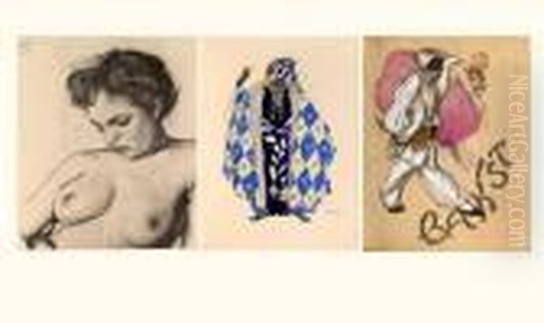 Unedited Works Of Bakst Oil Painting by Leon Samoilovitch Bakst