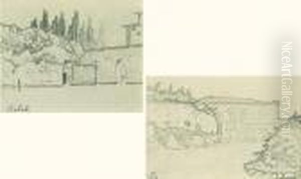 Paysages D'italie Oil Painting by Leon Samoilovitch Bakst