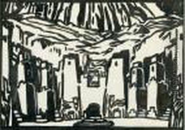 Projet De Decor Oil Painting by Leon Samoilovitch Bakst