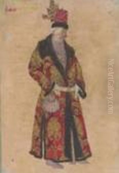 Dignitario Russo Oil Painting by Leon Samoilovitch Bakst