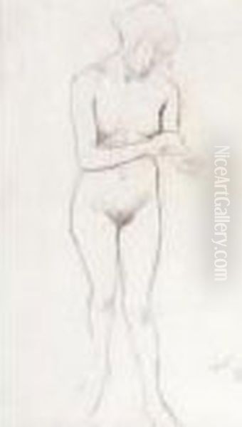 Female Nude Oil Painting by Leon Samoilovitch Bakst