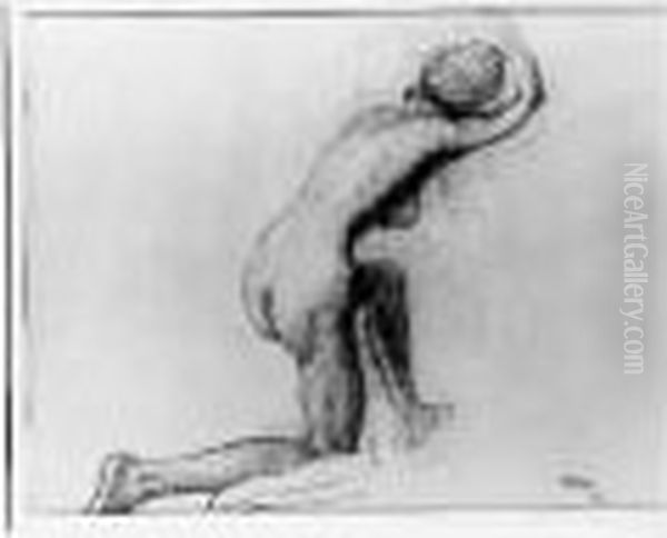 Etude De Femme Nue Au Turban Oil Painting by Leon Samoilovitch Bakst