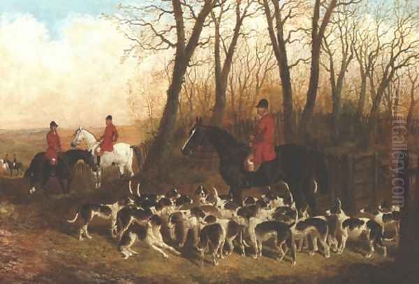 Foxhunting, The Meet Oil Painting by John Frederick Herring Snr