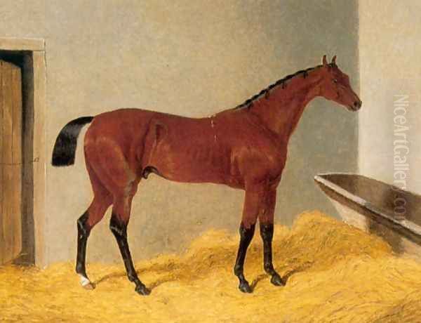 St. Giles in Stall Oil Painting by John Frederick Herring Snr