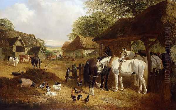 Farmyard Scene 3 Oil Painting by John Frederick Herring Snr