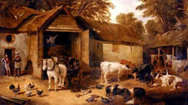 The Farmyard3 Oil Painting by John Frederick Herring Snr