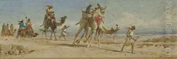 Crossing the Dessert Oil Painting by Carl Haag