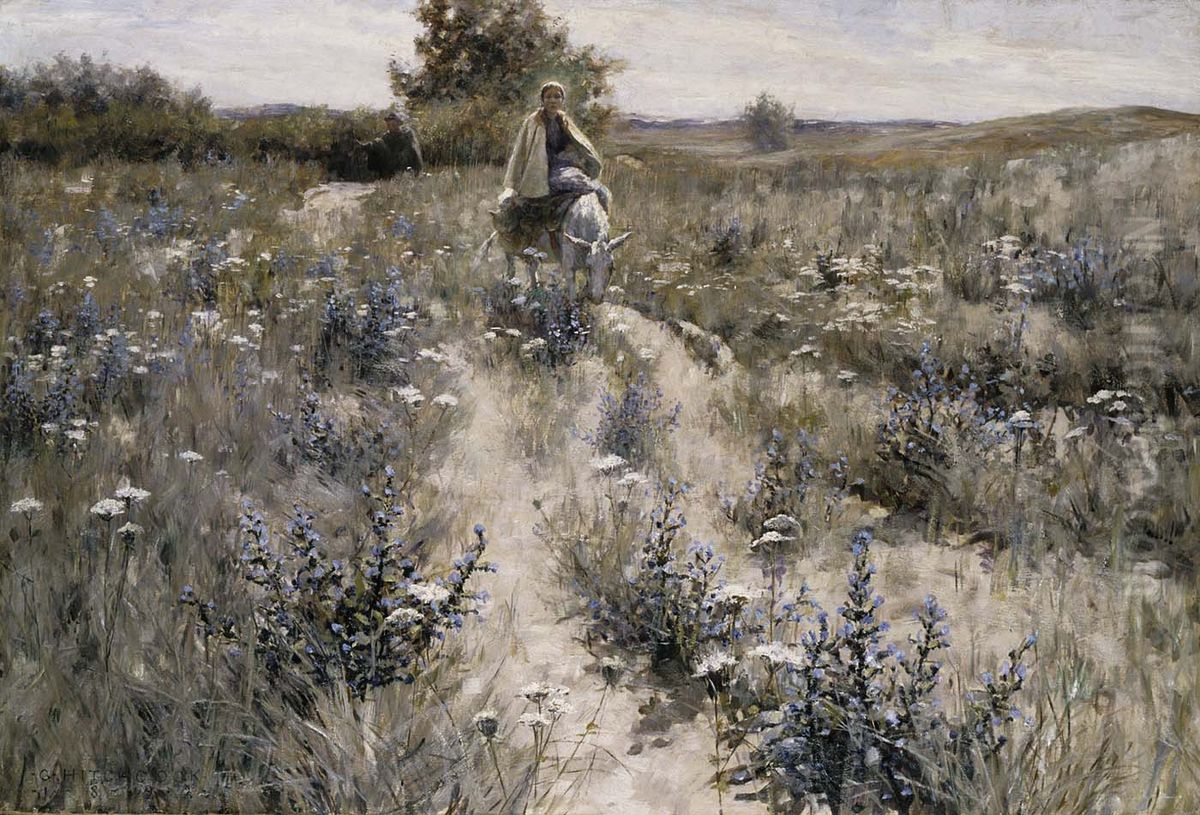 The Flight into Egypt Oil Painting by George Hitchcock