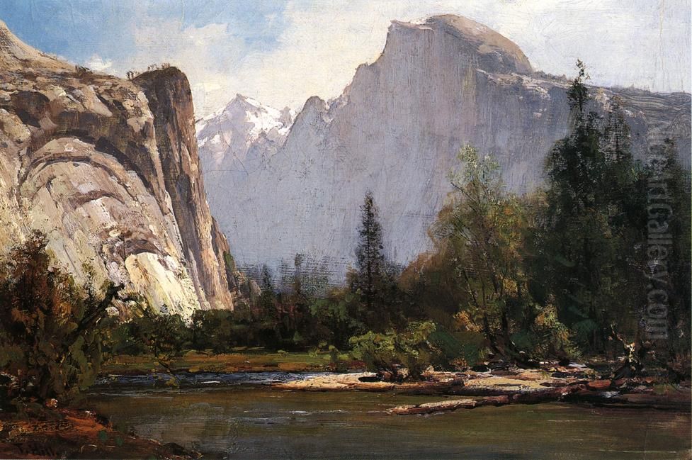 Royal Arches and Half Dome, Yosemite Oil Painting by Thomas Hill