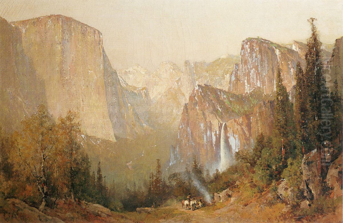 Yosemite Valley Oil Painting by Thomas Hill