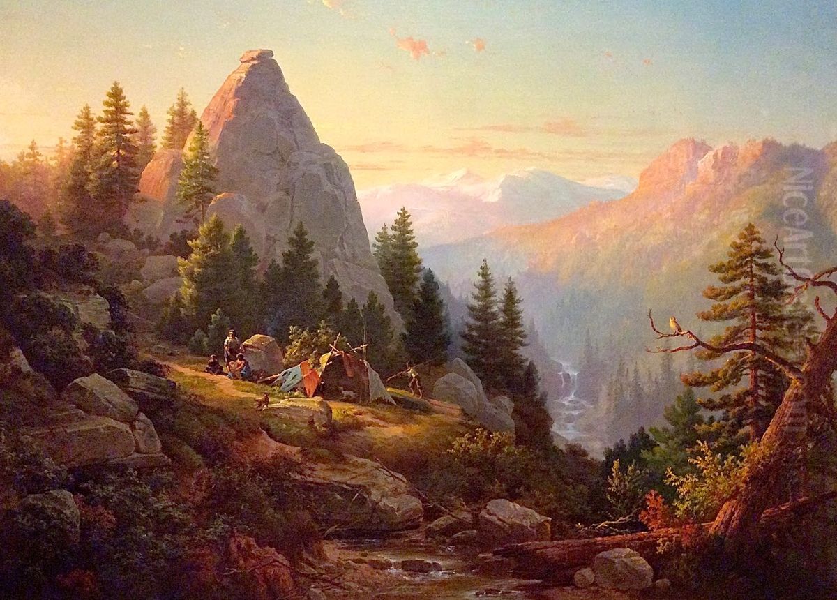 Sugar Loaf Peak, El Dorado County Oil Painting by Thomas Hill