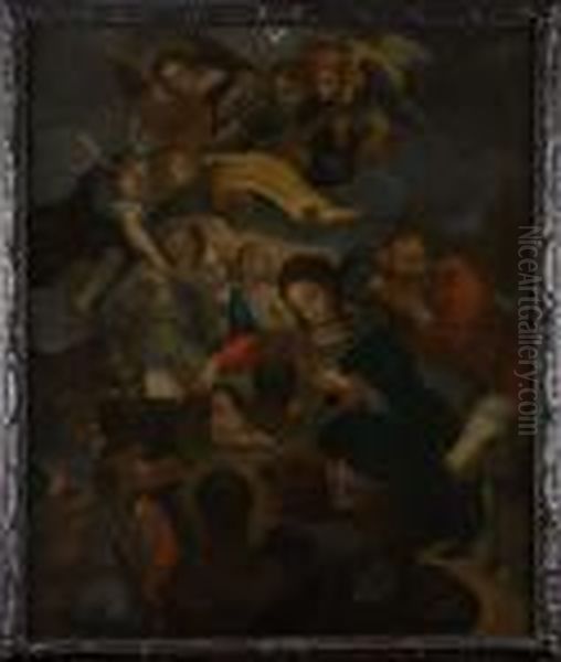 Maria Och Jesusbarnet Oil Painting by Federico Fiori Barocci