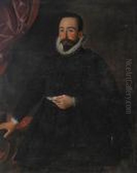 Mansportratt Oil Painting by Federico Fiori Barocci