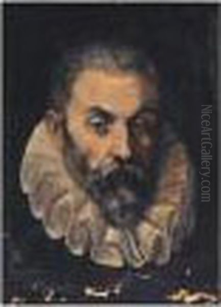 Portrait Of A Gentleman, Head 
And Shoulders, Said To Be Guidobaldo Della Rovere, Duke Of Urbino Oil Painting by Federico Fiori Barocci