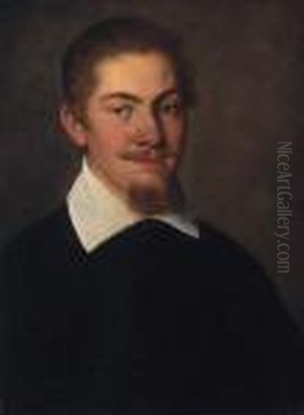 Portrait Of A Gentleman, Bust-length, In A Black Jacket And A Lacecollar Oil Painting by Federico Fiori Barocci