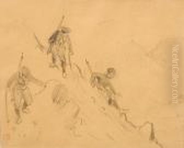 Carlistas Oil Painting by Ricardo Baroja Nessi