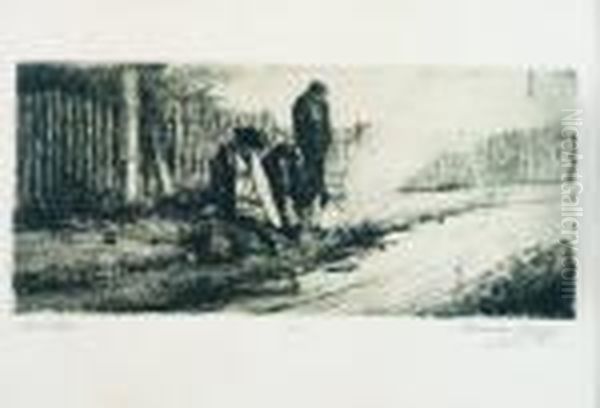 Mendigos Oil Painting by Ricardo Baroja Nessi