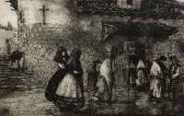 La Ermita Oil Painting by Ricardo Baroja Nessi