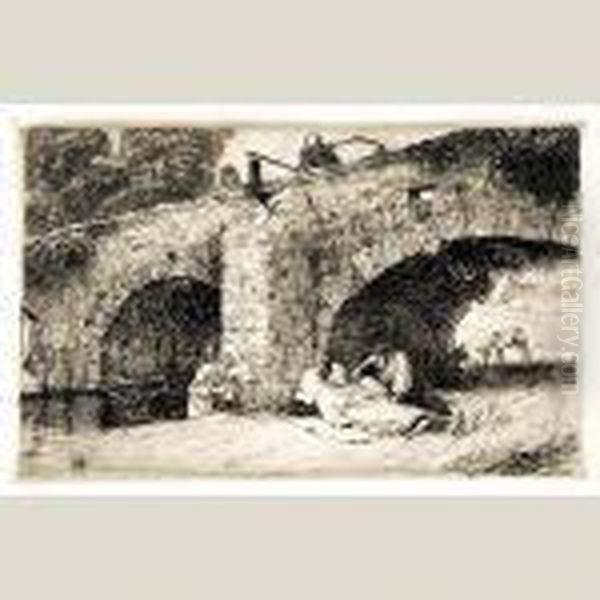 Debajo Del Puente Oil Painting by Ricardo Baroja Nessi